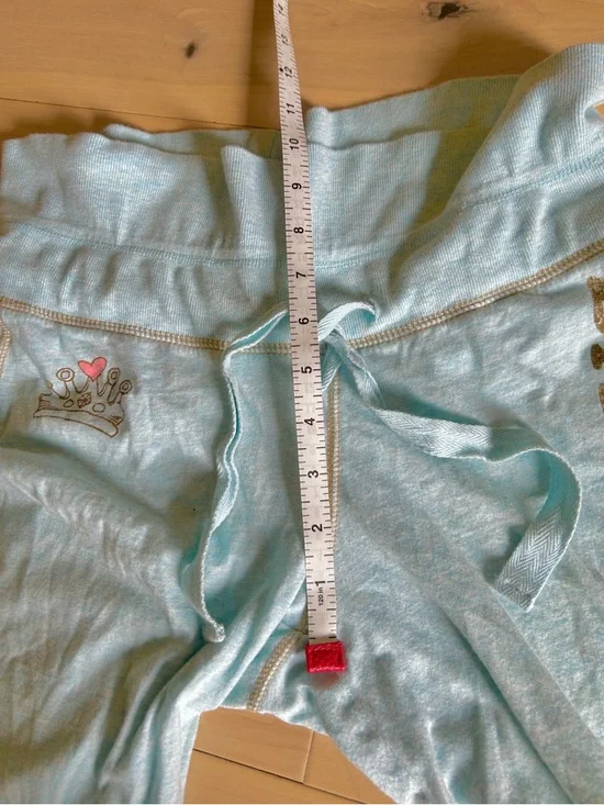Y2K Aeropostale Lounge Set Fold Over Waist Pants & Baby Tee 100% Cotton Blue S - Picture 5 of 16